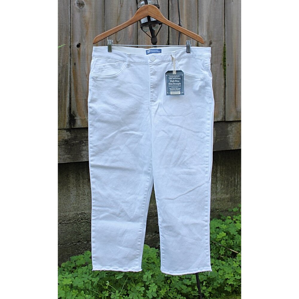 New w/Tags - Democracy Ab-Solution Hi Rise Straight Jeans, Optic White, 18P Plus - Picture 3 of 14